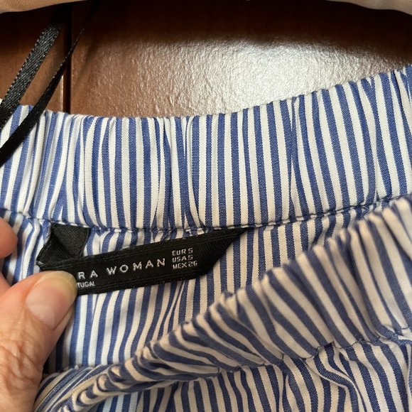 Zara Woman Top Pin-stripe Off the Shoulder 3/4 Sleeve Size S - Picture 5 of 6